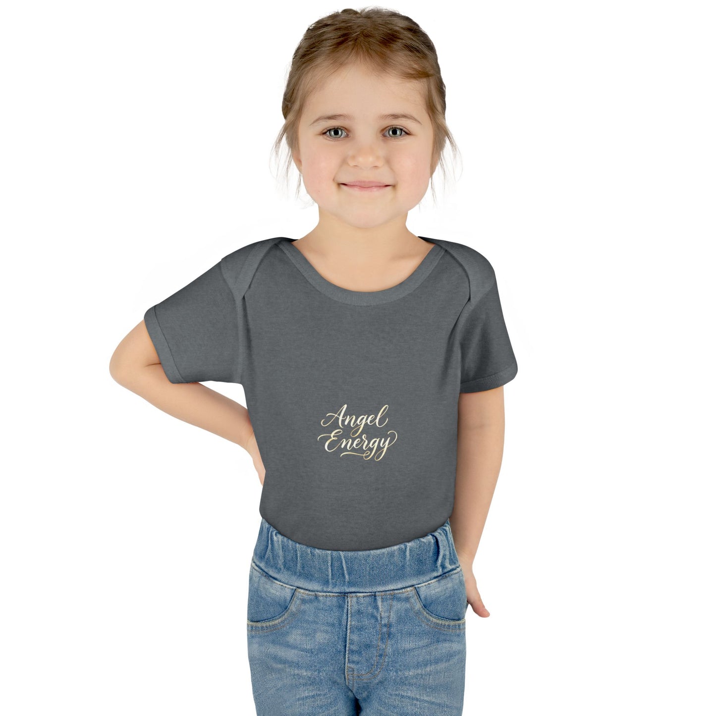 Infant Bodysuit - 'Angel Energy' Cute Baby Onesie (Newborn to 24M)