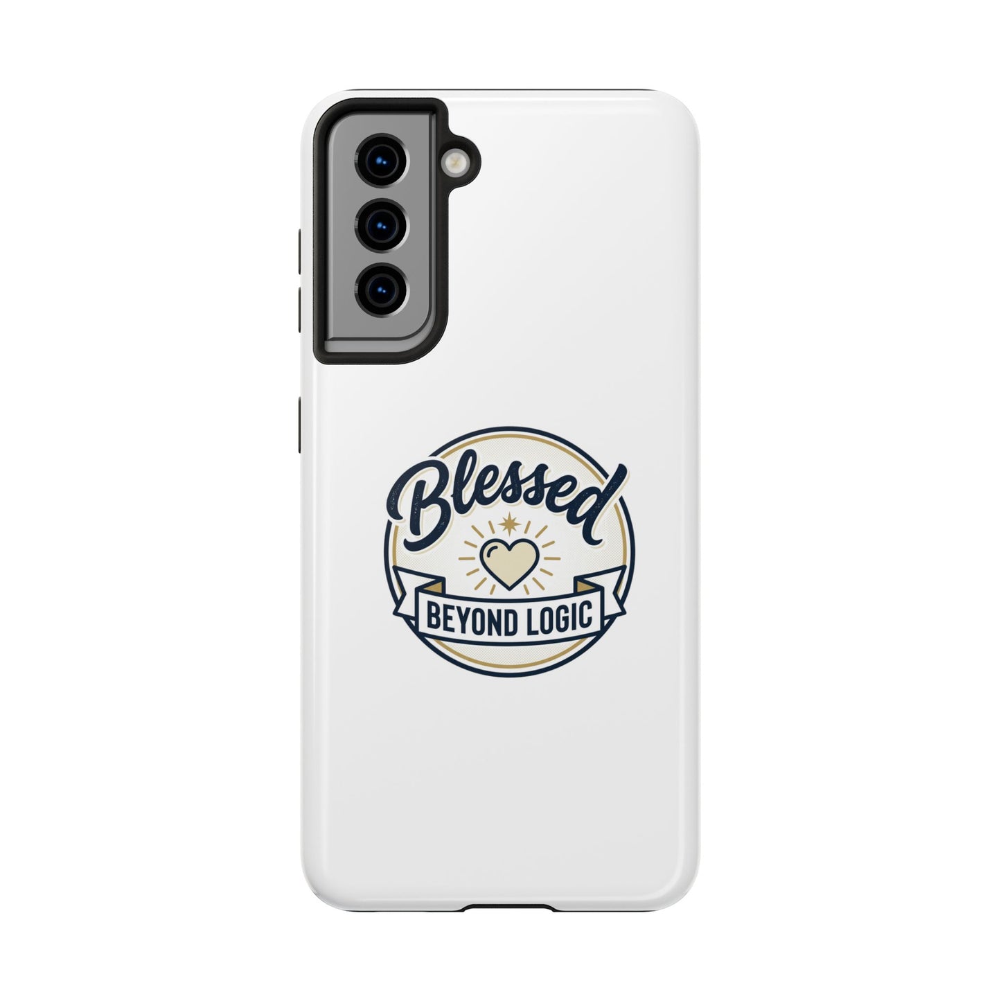 Blessed Beyond Logic Tough Phone Case — Inspirational Christian Phone Cover