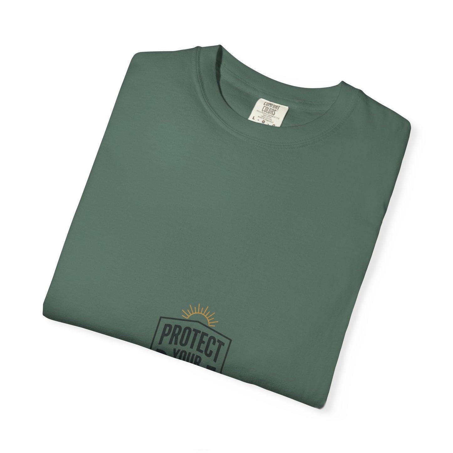 Protect Your Peace T-Shirt — Minimal Shield Graphic, Inspirational Casual Tee