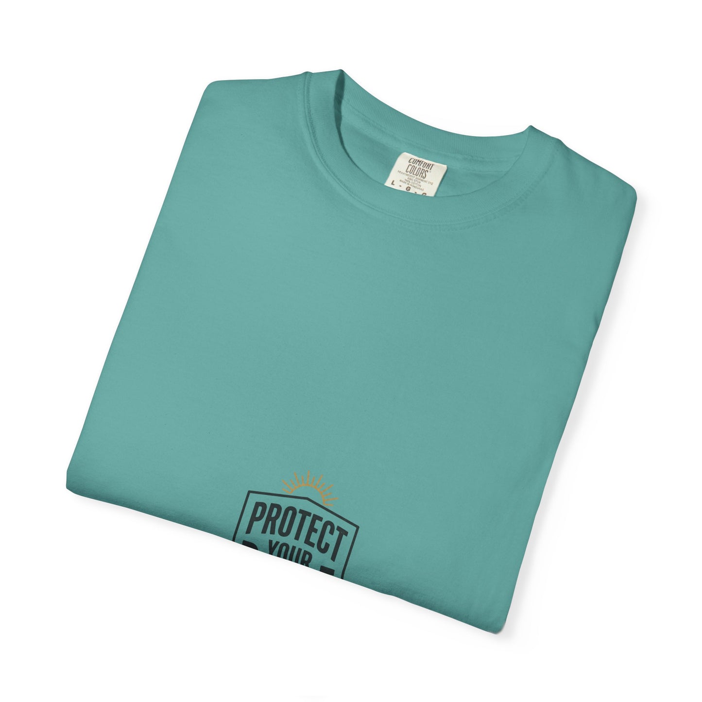 Protect Your Peace T-Shirt — Minimal Shield Graphic, Inspirational Casual Tee