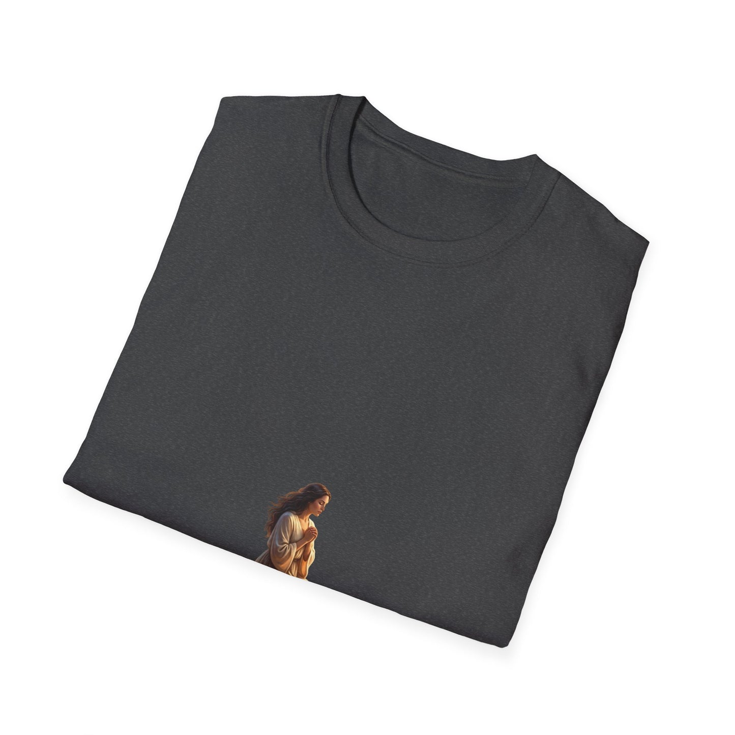Meditating Woman Minimalist Yoga T-Shirt — Mindful Meditation Tee