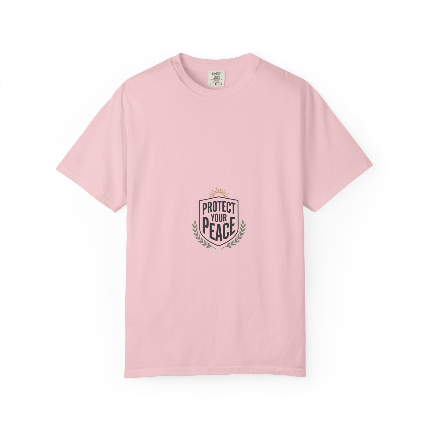 Protect Your Peace T-Shirt — Minimal Shield Graphic, Inspirational Casual Tee