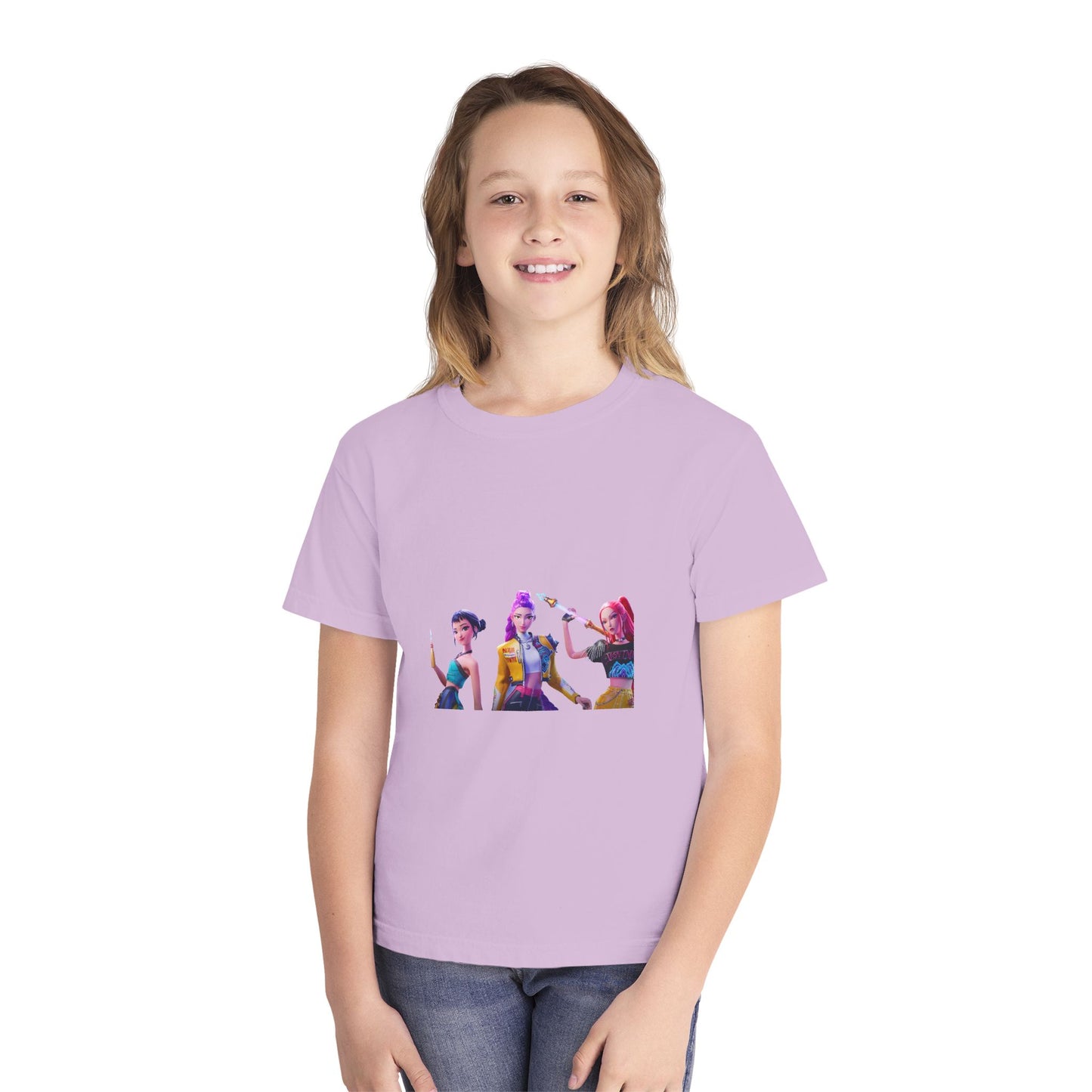 Youth Tee — Colorful Pop Trio Graphic Shirt