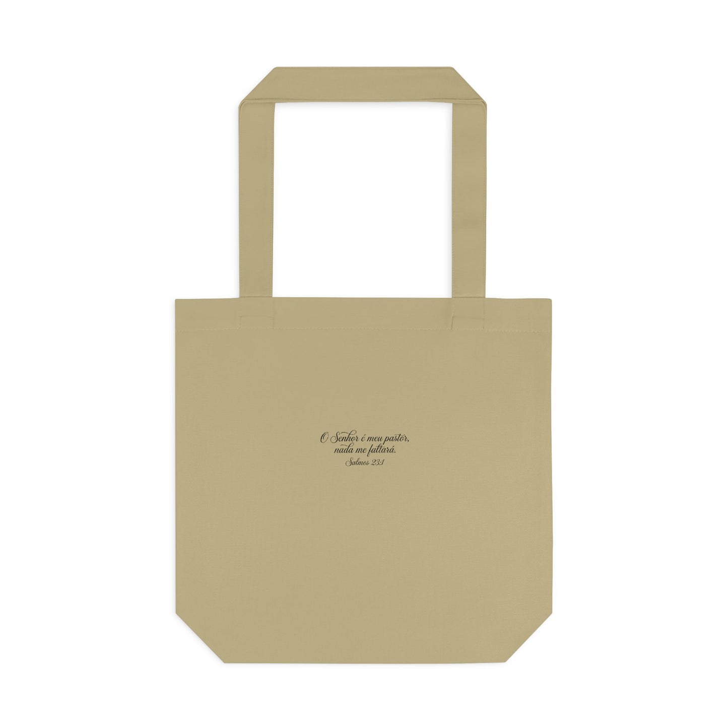 Bolsa Tote de Algodão Preto — “O Senhor é o Meu Pastor” | Salmos 23:1