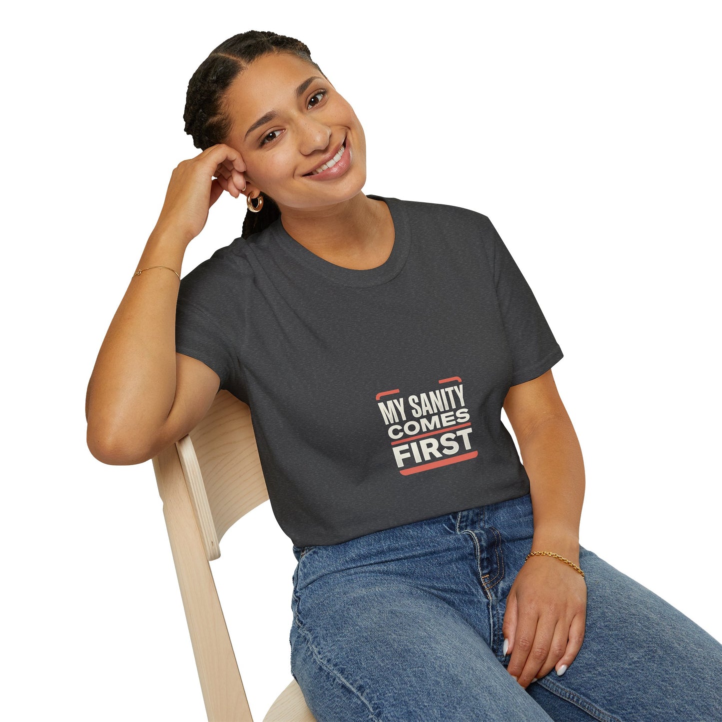 T‑Shirt — Minimal 'My Sanity Comes First' Graphic Tee