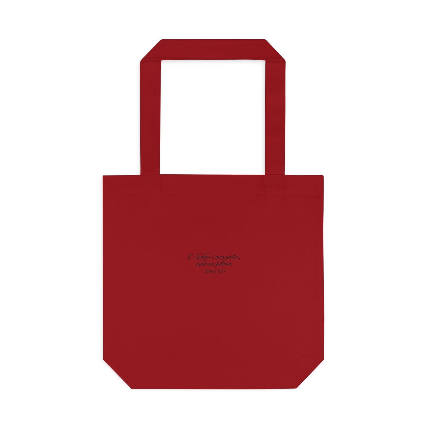 Bolsa Tote de Algodão Preto — “O Senhor é o Meu Pastor” | Salmos 23:1