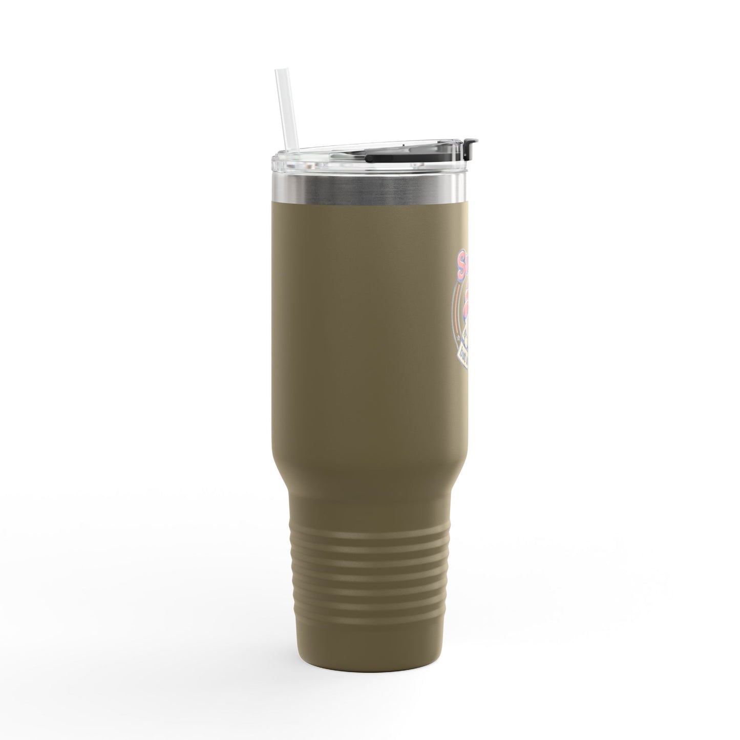40oz Insulated Travel Mug — "Sweet but Unstoppable" Retro Dessert Design