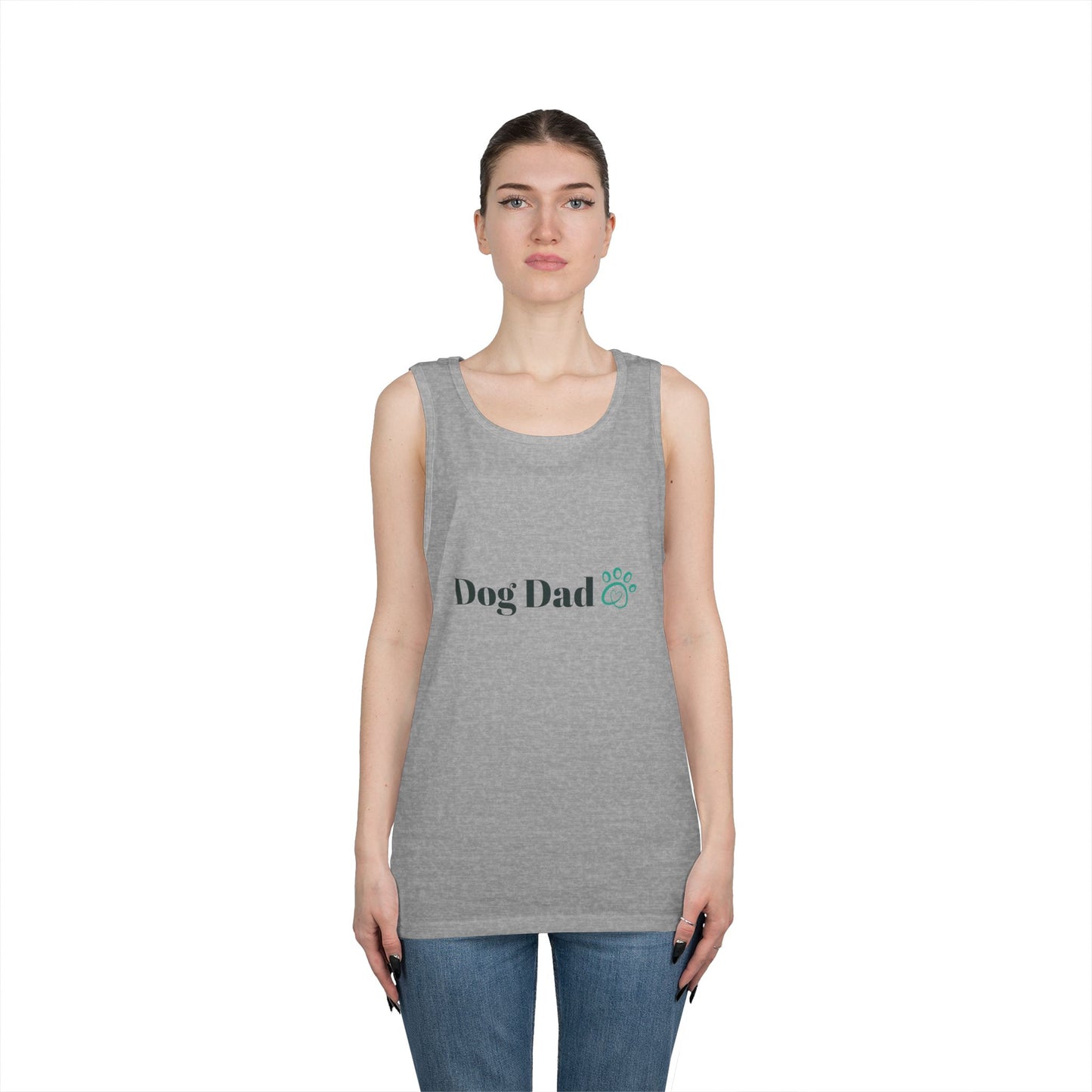 Dog Dad Tank Top — Minimal Paw Print Men’s Summer Tee