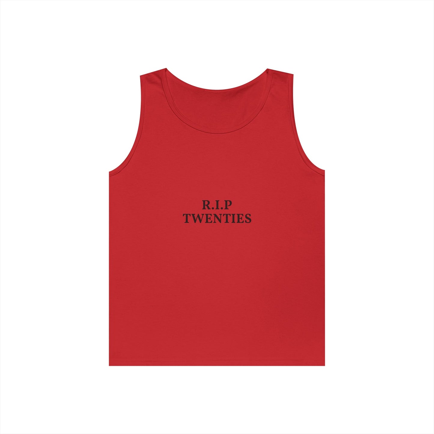 R.I.P. Twenties Tank Top — Funny Millennial Nostalgia Graphic Tank