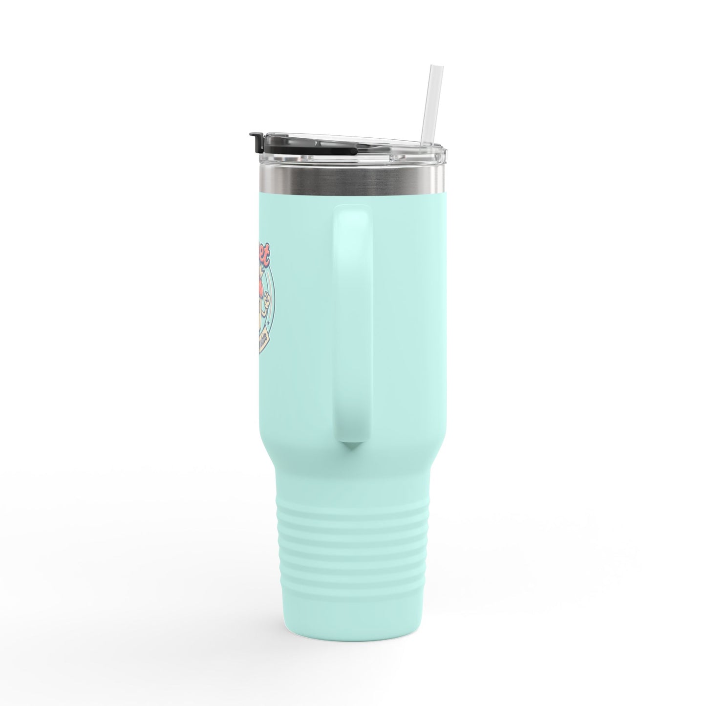 40oz Insulated Travel Mug — "Sweet but Unstoppable" Retro Dessert Design