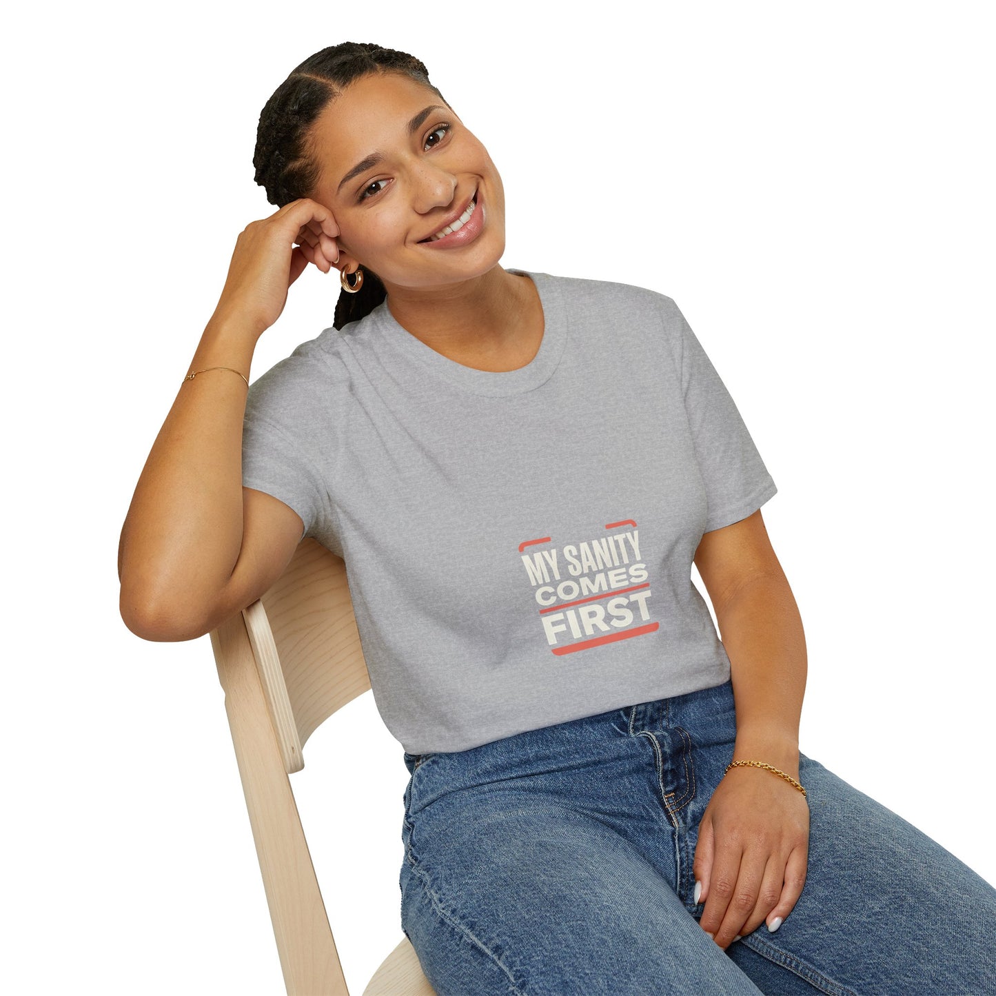 T‑Shirt — Minimal 'My Sanity Comes First' Graphic Tee