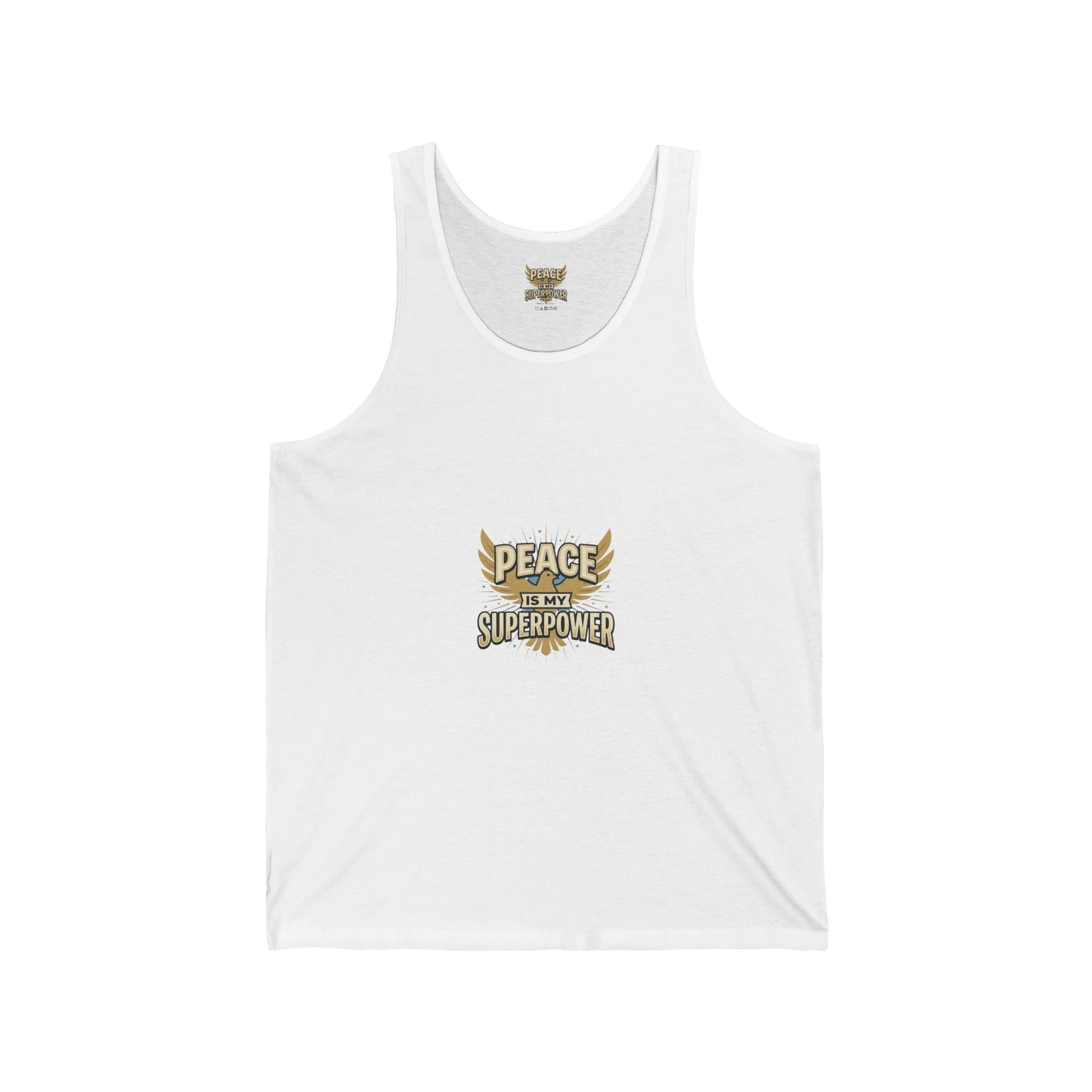Tank Top — "Peace Is My Superpower" Graphic Fitness Tank
