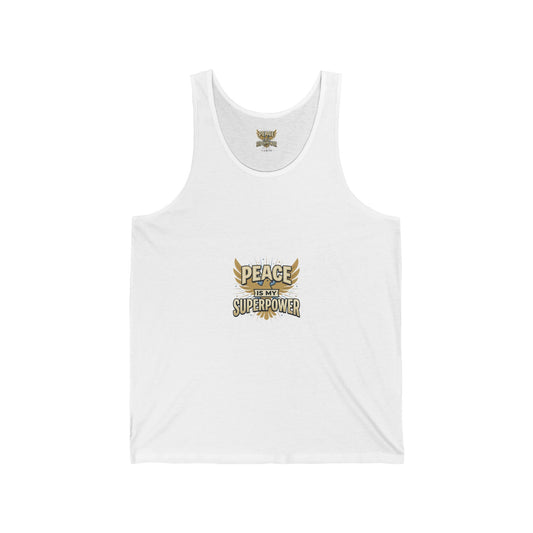 Tank Top — "Peace Is My Superpower" Graphic Fitness Tank