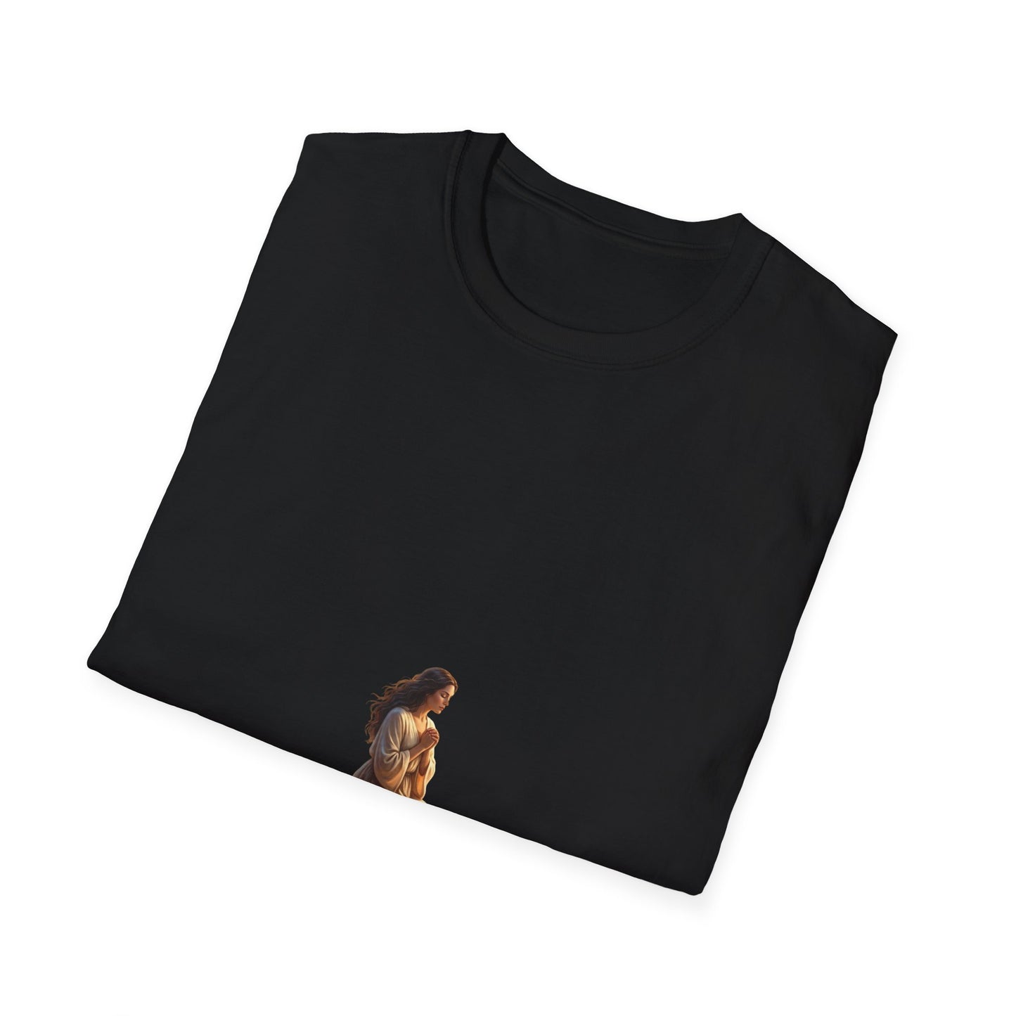 Meditating Woman Minimalist Yoga T-Shirt — Mindful Meditation Tee