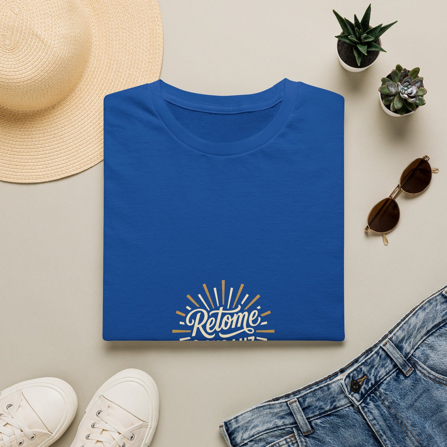 Camiseta — "Retome a sua luz" (Estampa Sunburst)