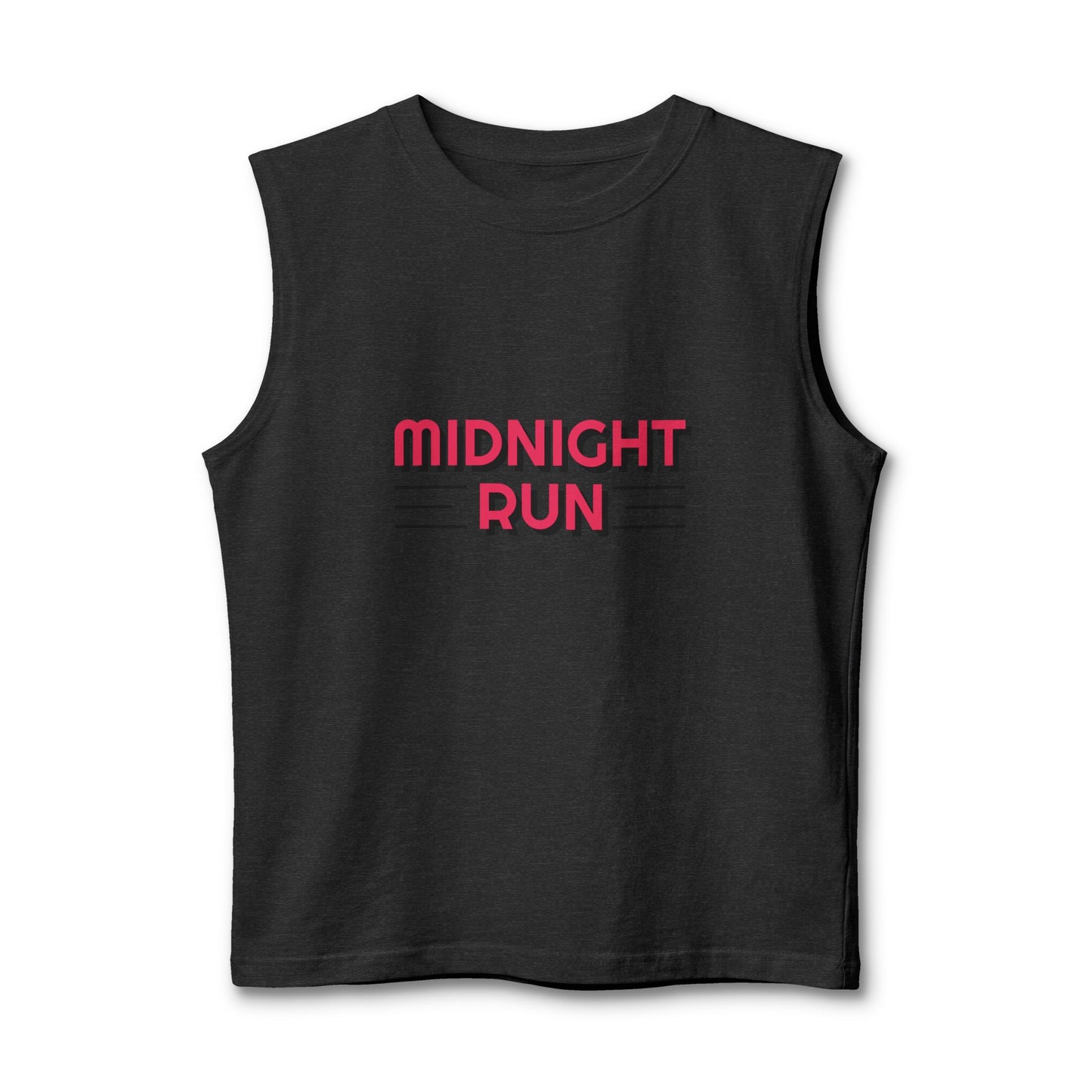 Midnight Run Muscle Tank — Retro Neon Running Tank Top