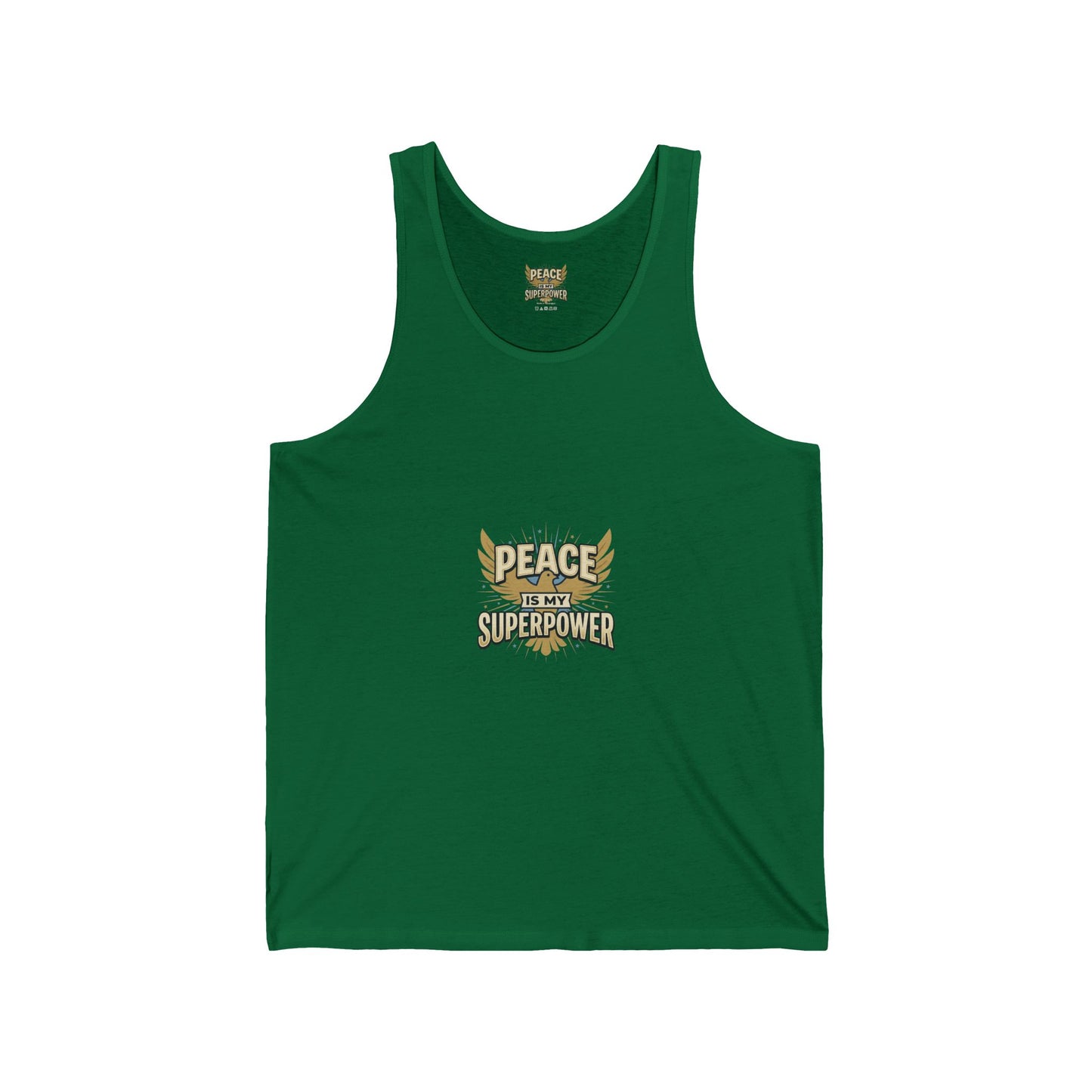 Tank Top — "Peace Is My Superpower" Graphic Fitness Tank