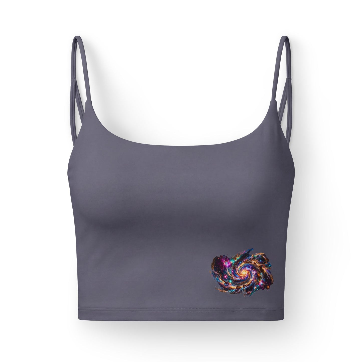 Galaxy Swirl Women's Luxe Bra — Cosmic Spiral Crop Bralette
