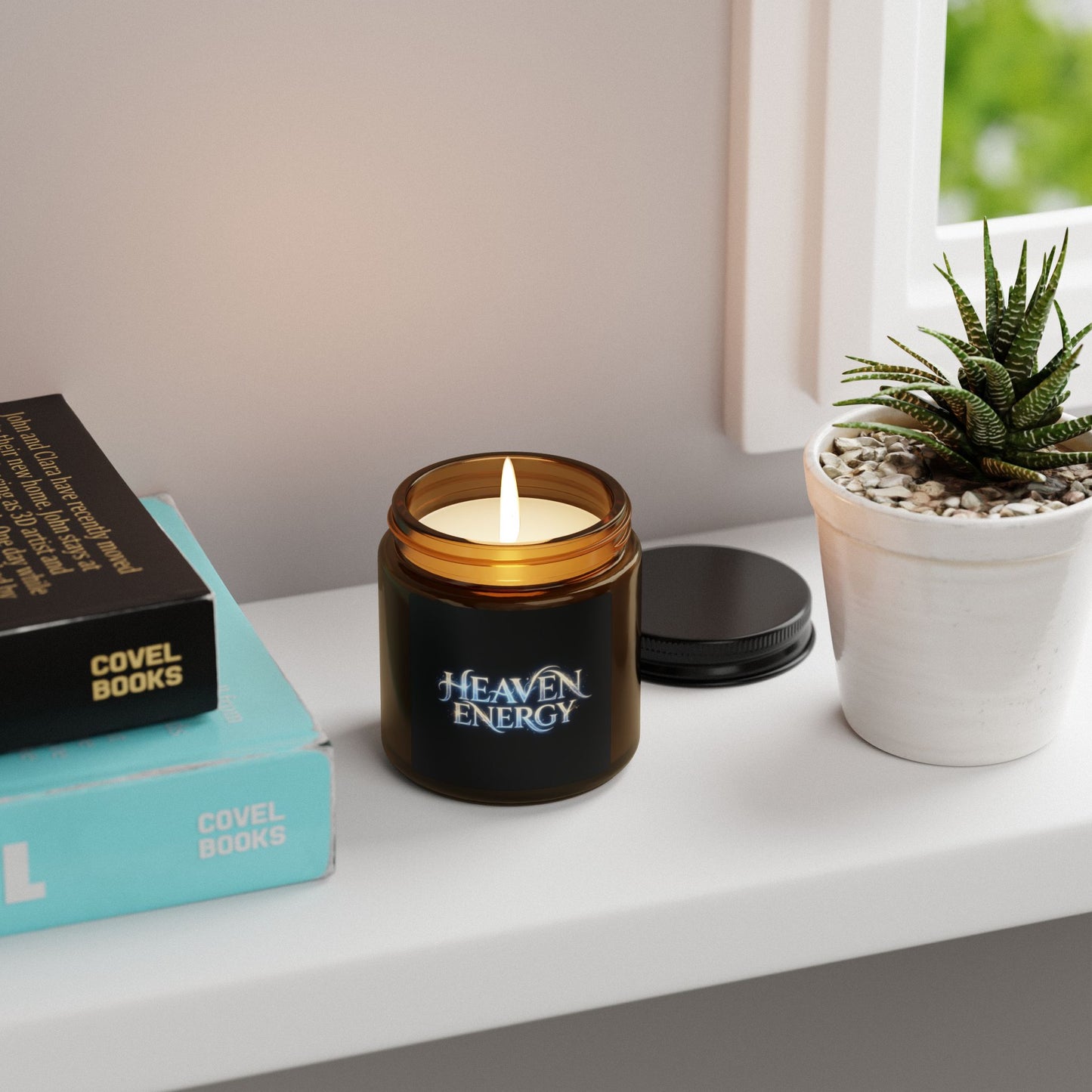 Heaven Energy Scented Candle — Amber Soy Jar