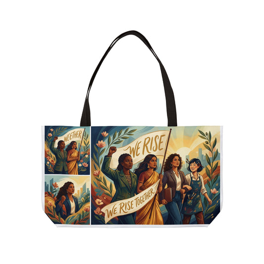 We Rise Together Weekender Tote Bag — Empowerment Beach & Travel Tote