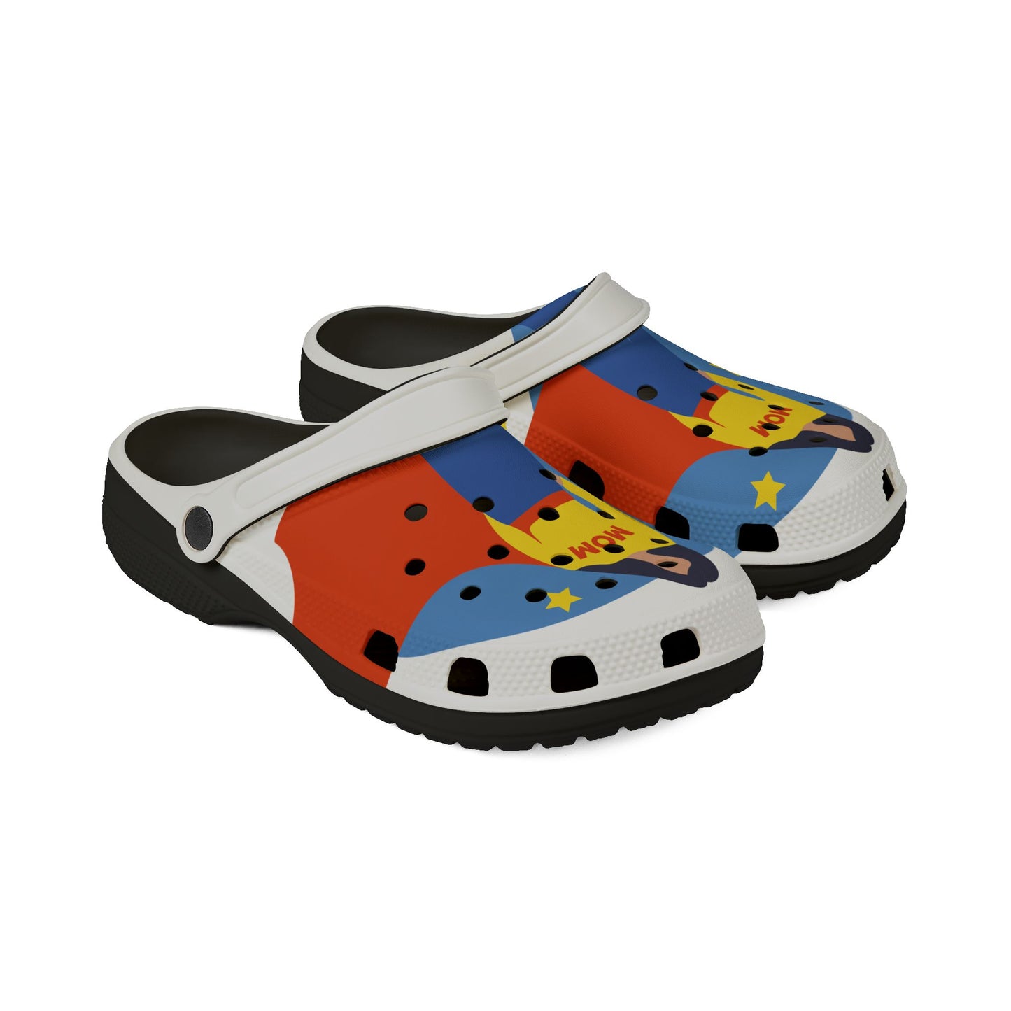 Mom Superhero EVA Foam Clogs — Colorful Mother's Day Slip‑On Shoes