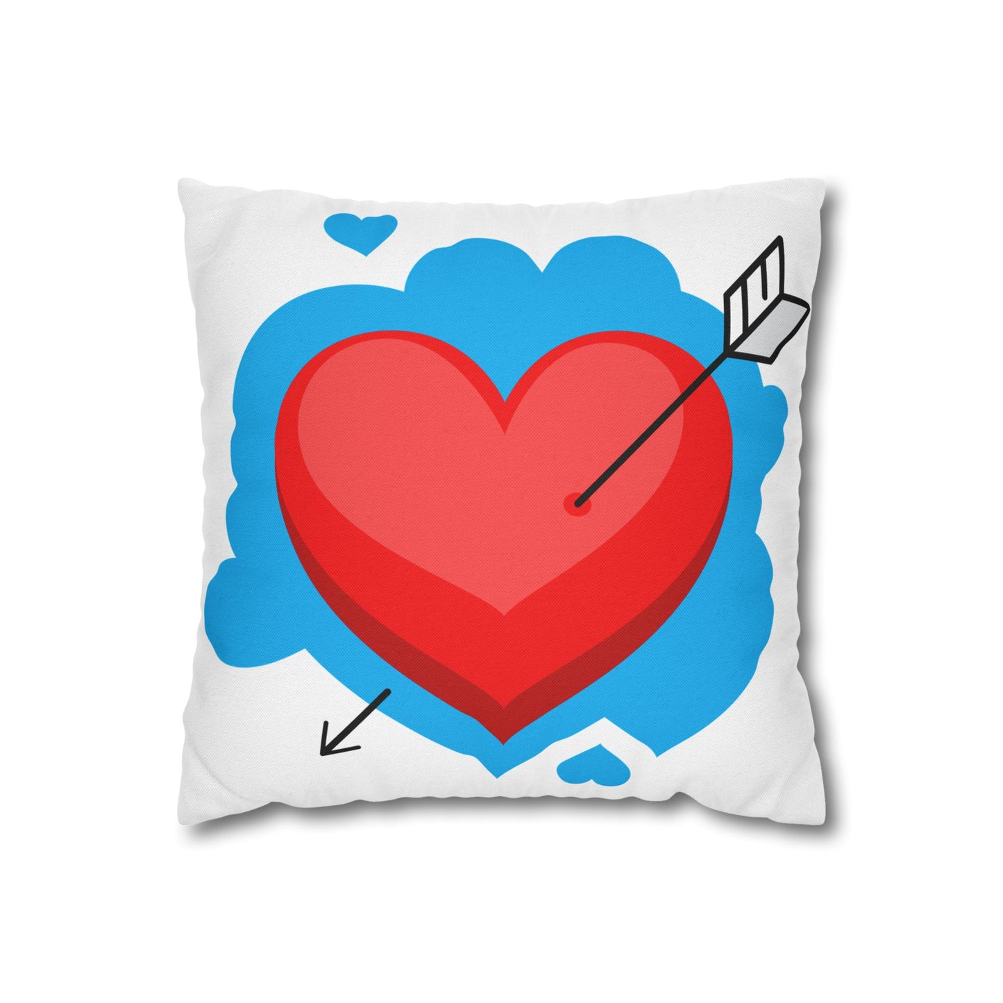 Heart with Arrow Decorative Pillow – Cute Valentine Accent Cushion