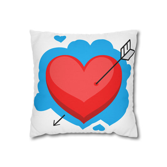 Heart with Arrow Decorative Pillow – Cute Valentine Accent Cushion