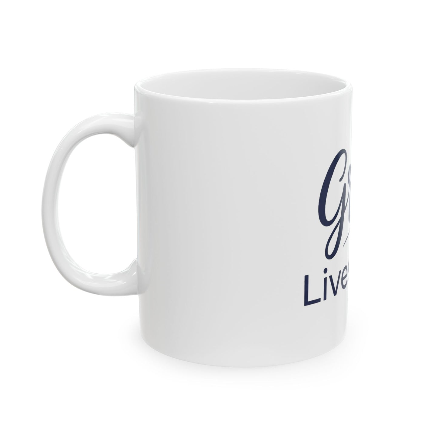 Grace Lives Here Ceramic Mug — Inspirational Faith Coffee Cup (11oz & 15oz)