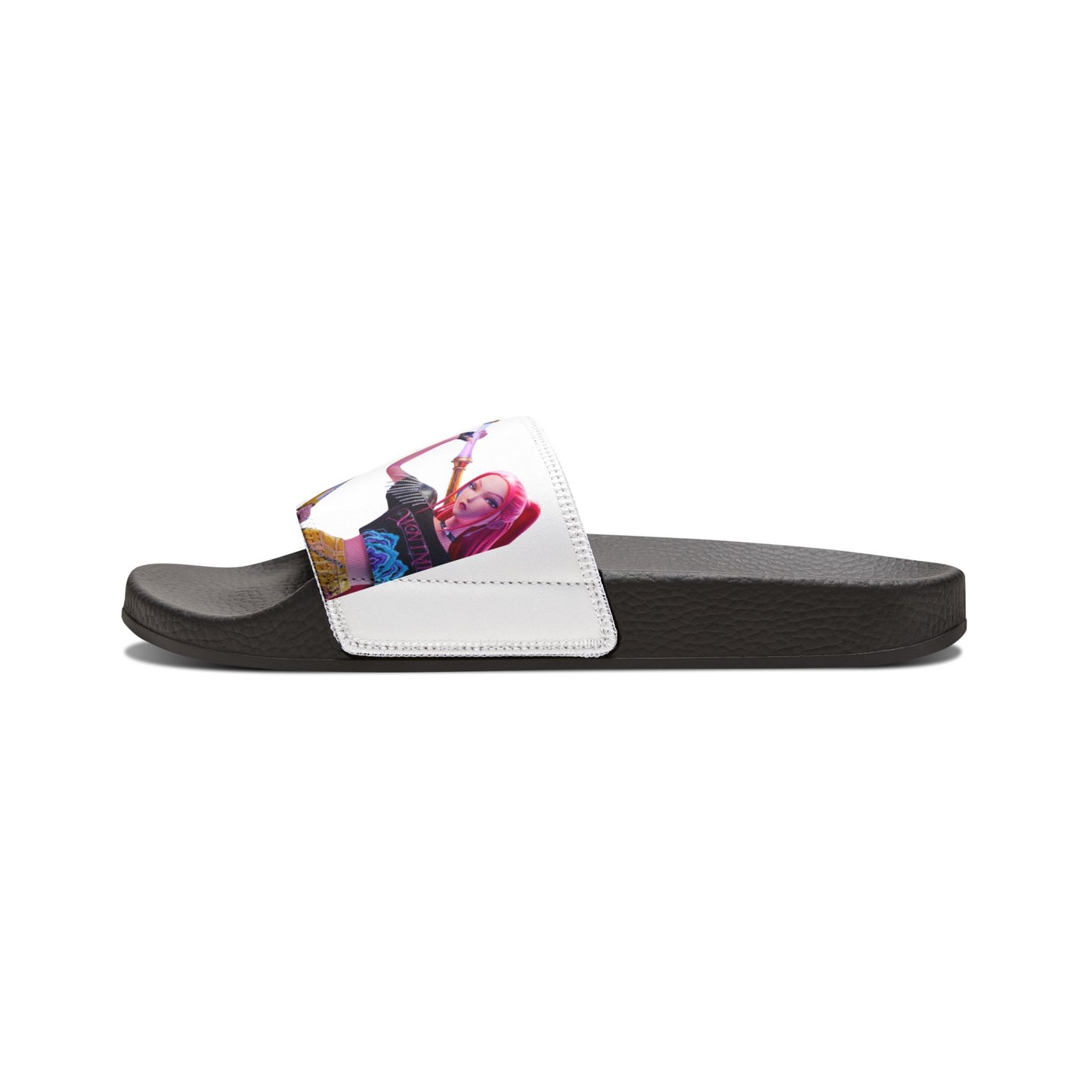 Women's Slide Sandals with Colorful Watercolor Fairy Design