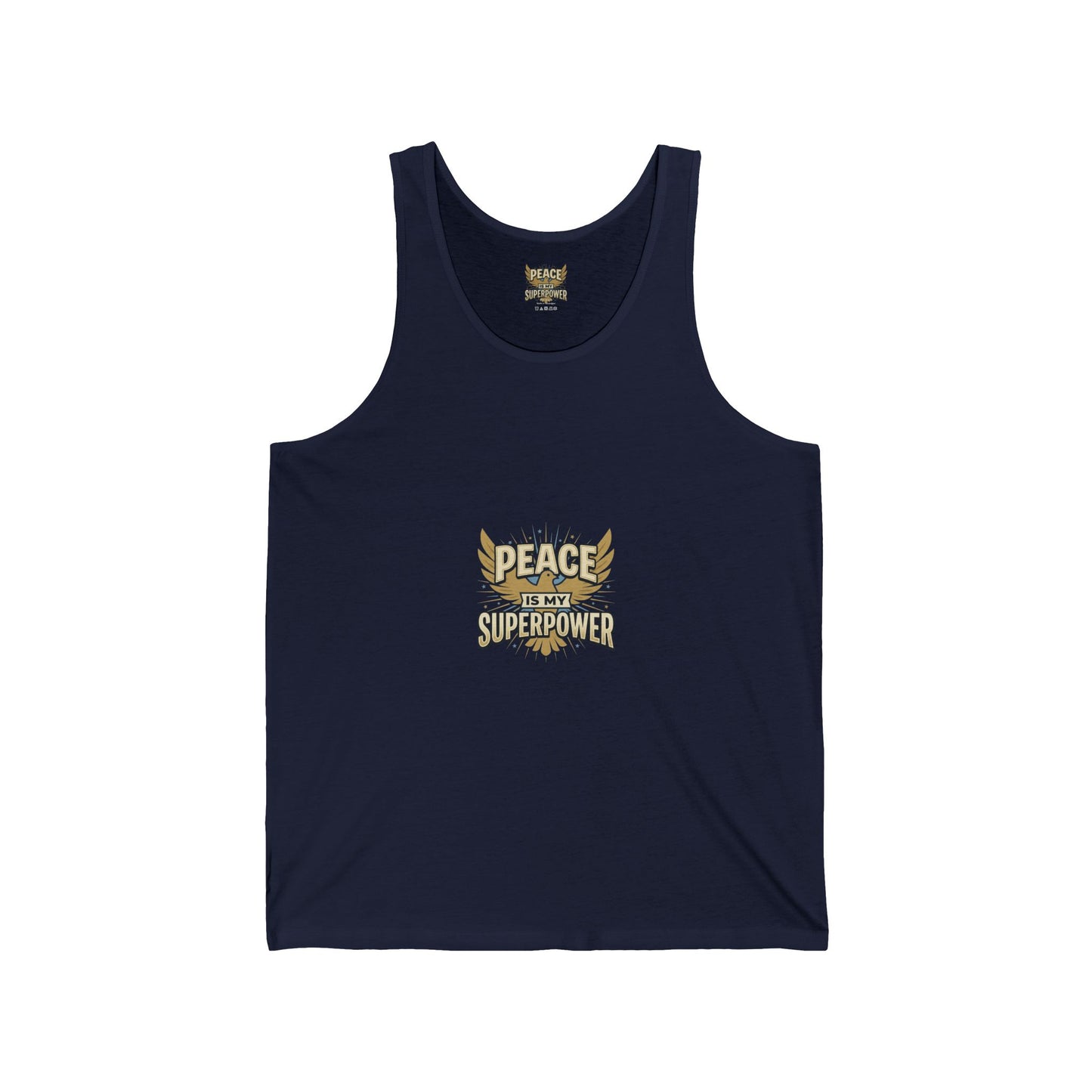 Tank Top — "Peace Is My Superpower" Graphic Fitness Tank