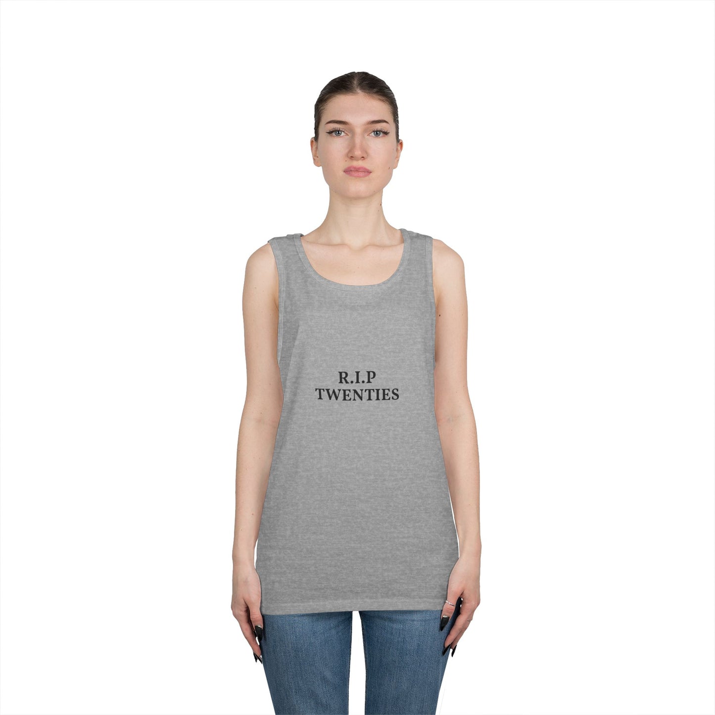 R.I.P. Twenties Tank Top — Funny Millennial Nostalgia Graphic Tank