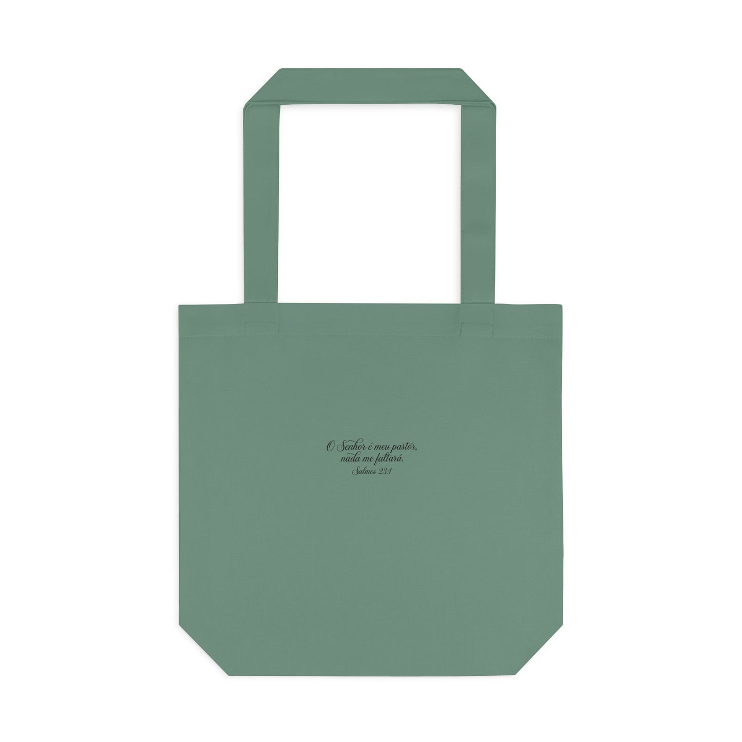 Bolsa Tote de Algodão Preto — “O Senhor é o Meu Pastor” | Salmos 23:1