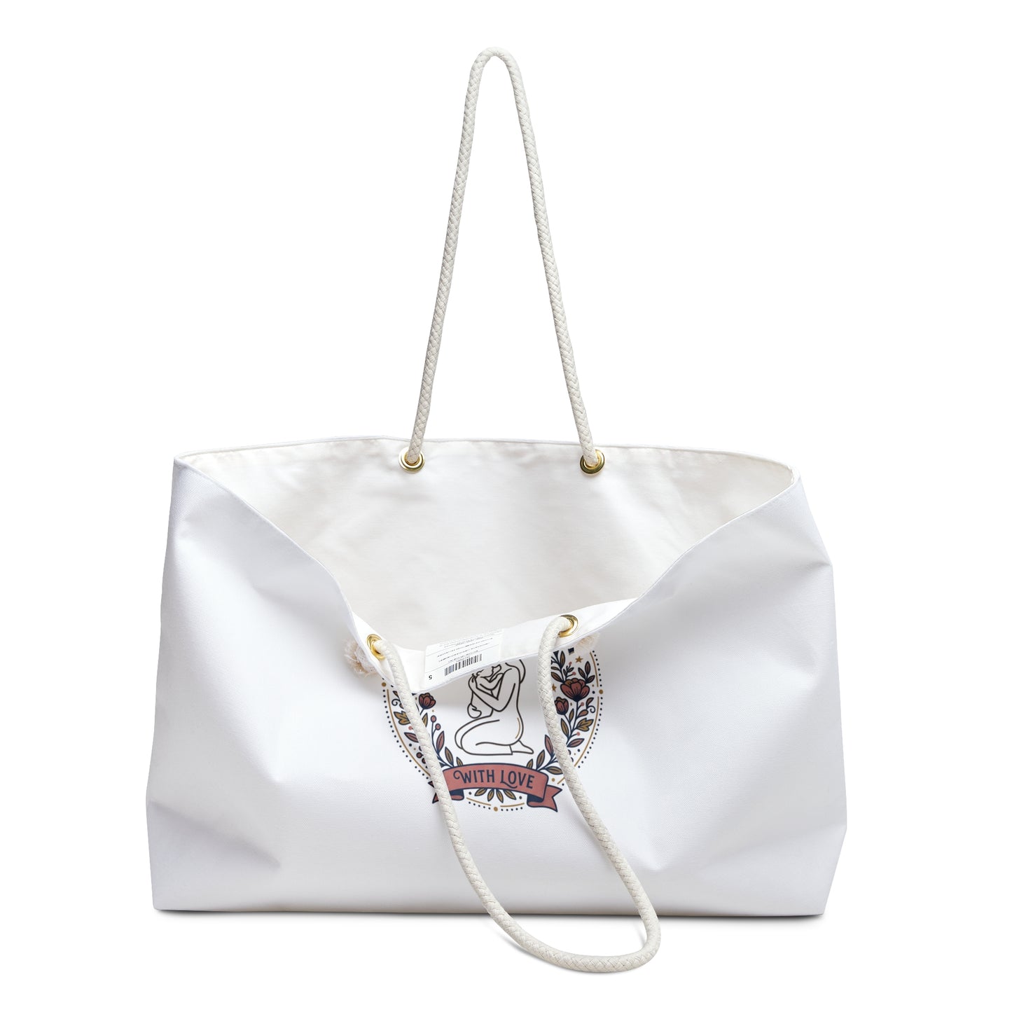Mother’s Day Floral Weekender Bag — Mom & Baby Tote - Bolsa de Viagem Floral para o Dia das Mães — Bolsa Tote para Mãe e Bebê