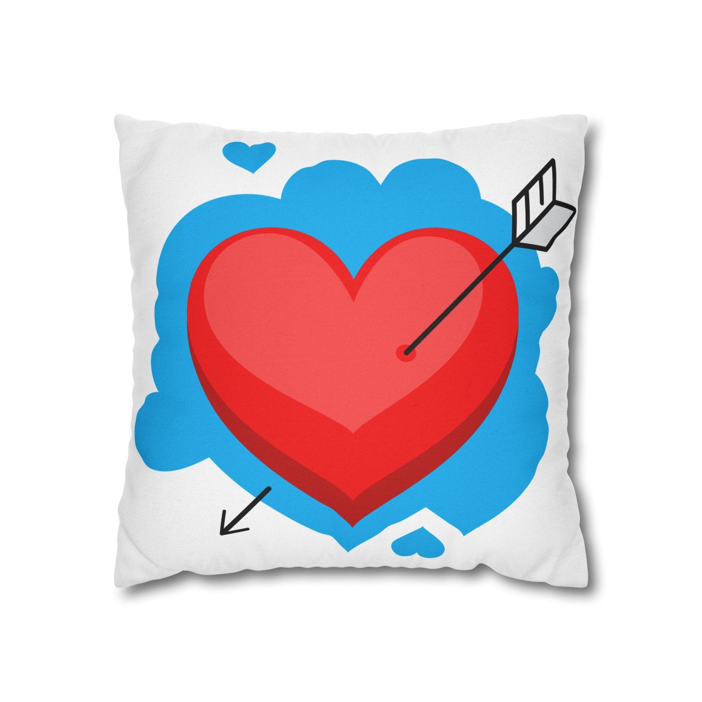 Heart with Arrow Decorative Pillow – Cute Valentine Accent Cushion
