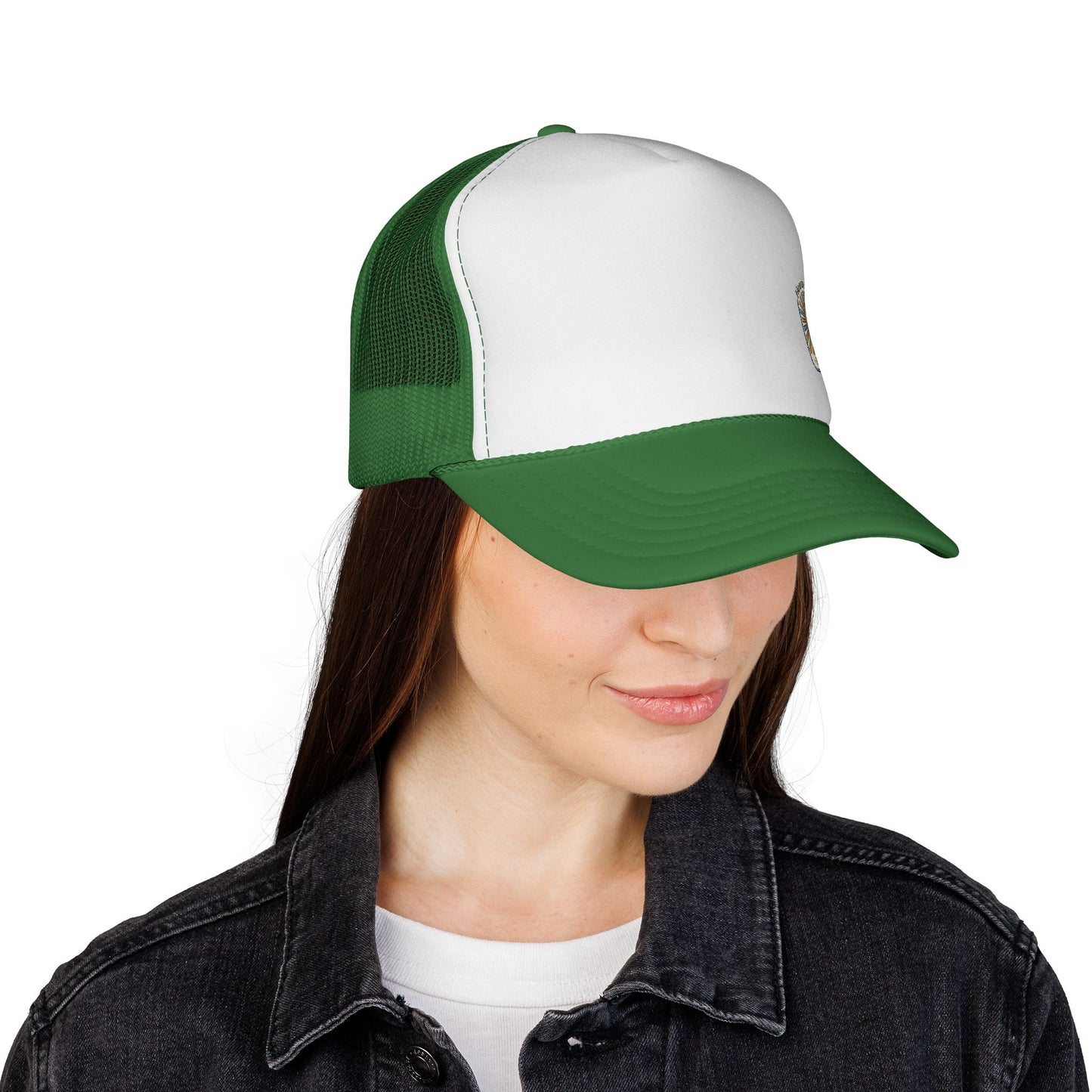 Vintage Lightning Bolt Trucker Cap — Wilderness Energy Patch