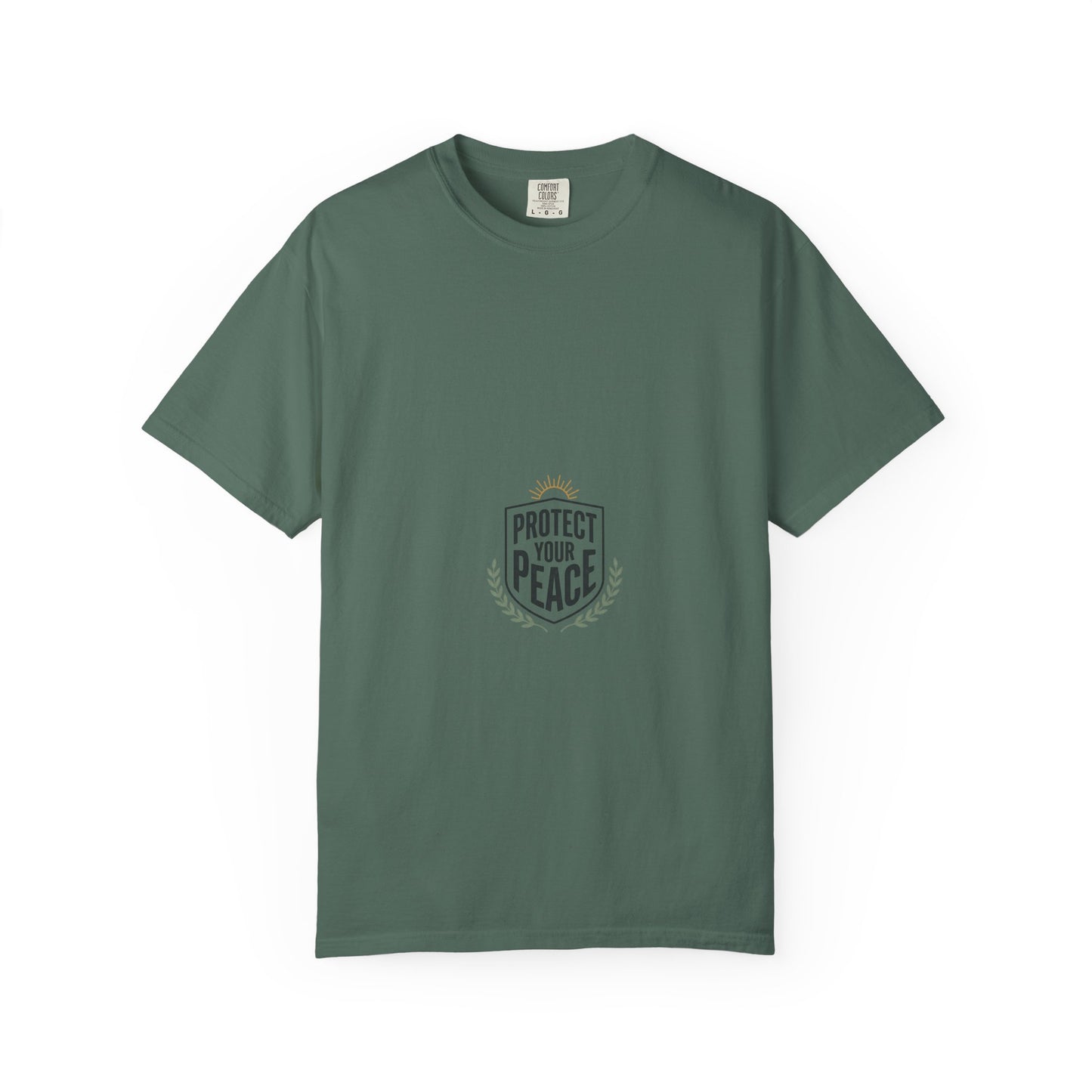 Protect Your Peace T-Shirt — Minimal Shield Graphic, Inspirational Casual Tee
