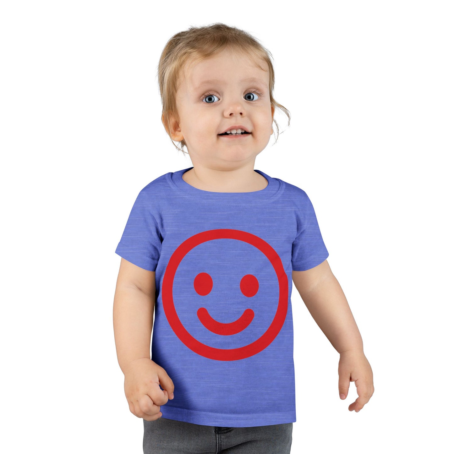 Toddler T-Shirt — Red Smiley Face Cute & Playful Kids Tee