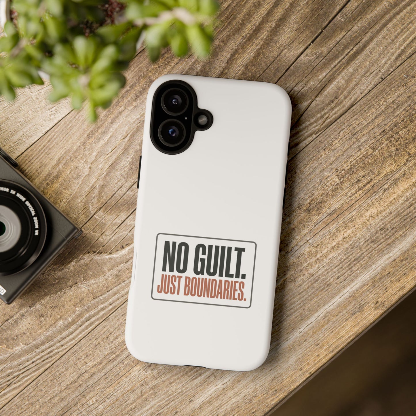 Phone Case — “No Guilt. Just Boundaries.” Motivational Protective Case