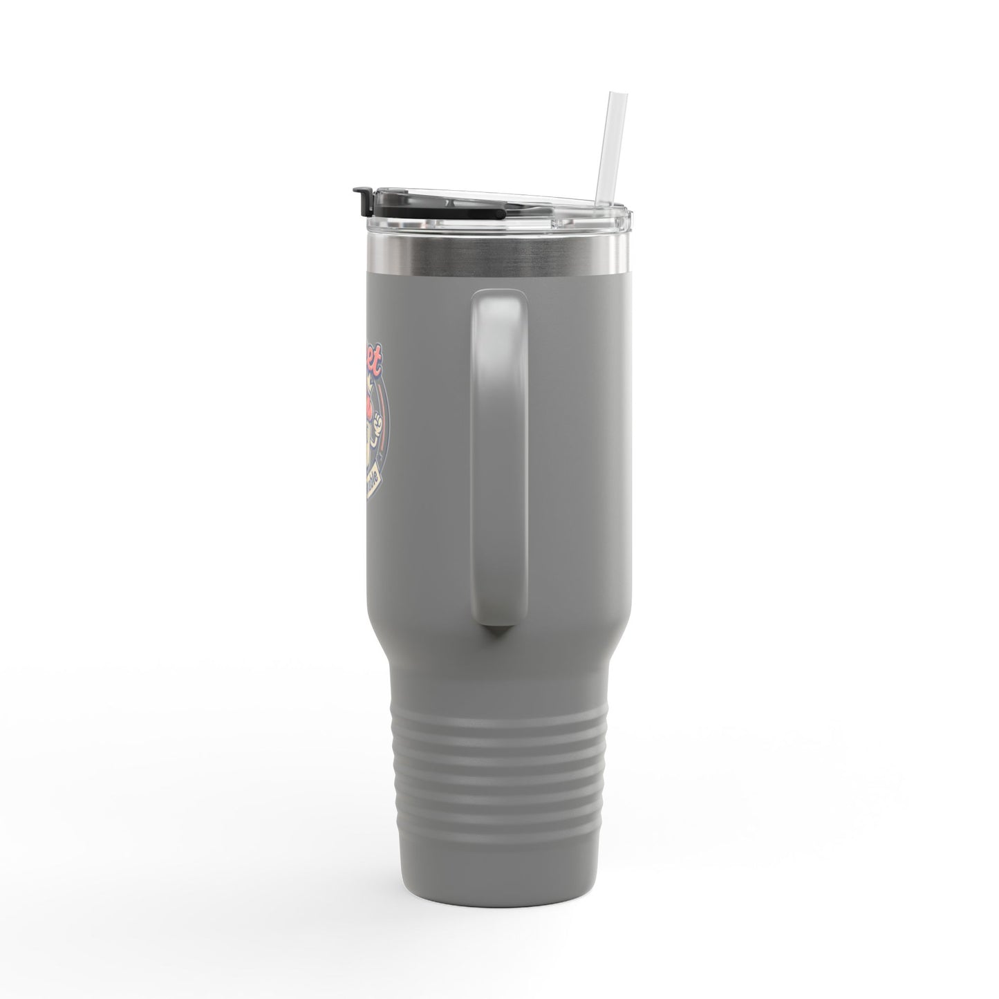 40oz Insulated Travel Mug — "Sweet but Unstoppable" Retro Dessert Design