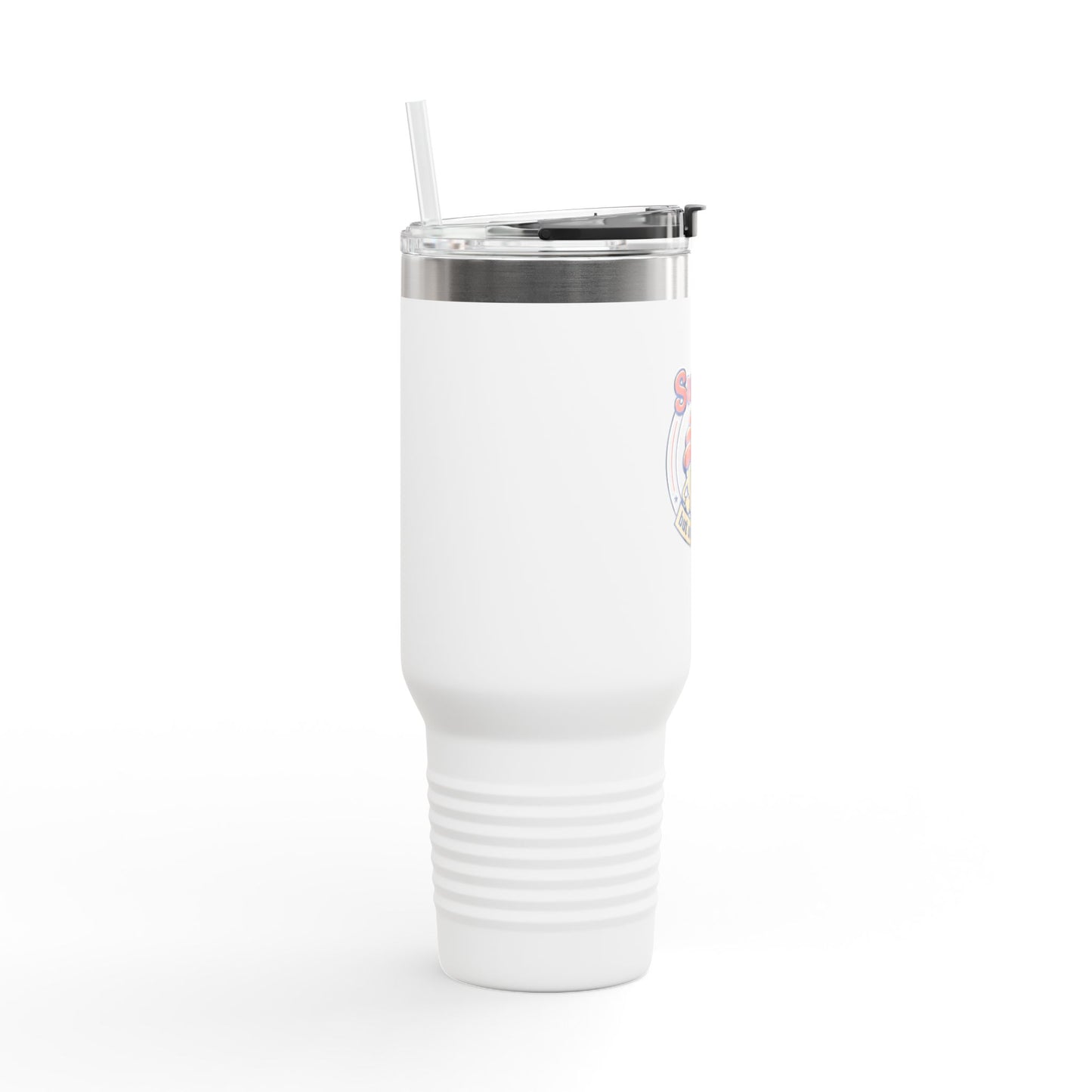 40oz Insulated Travel Mug — "Sweet but Unstoppable" Retro Dessert Design