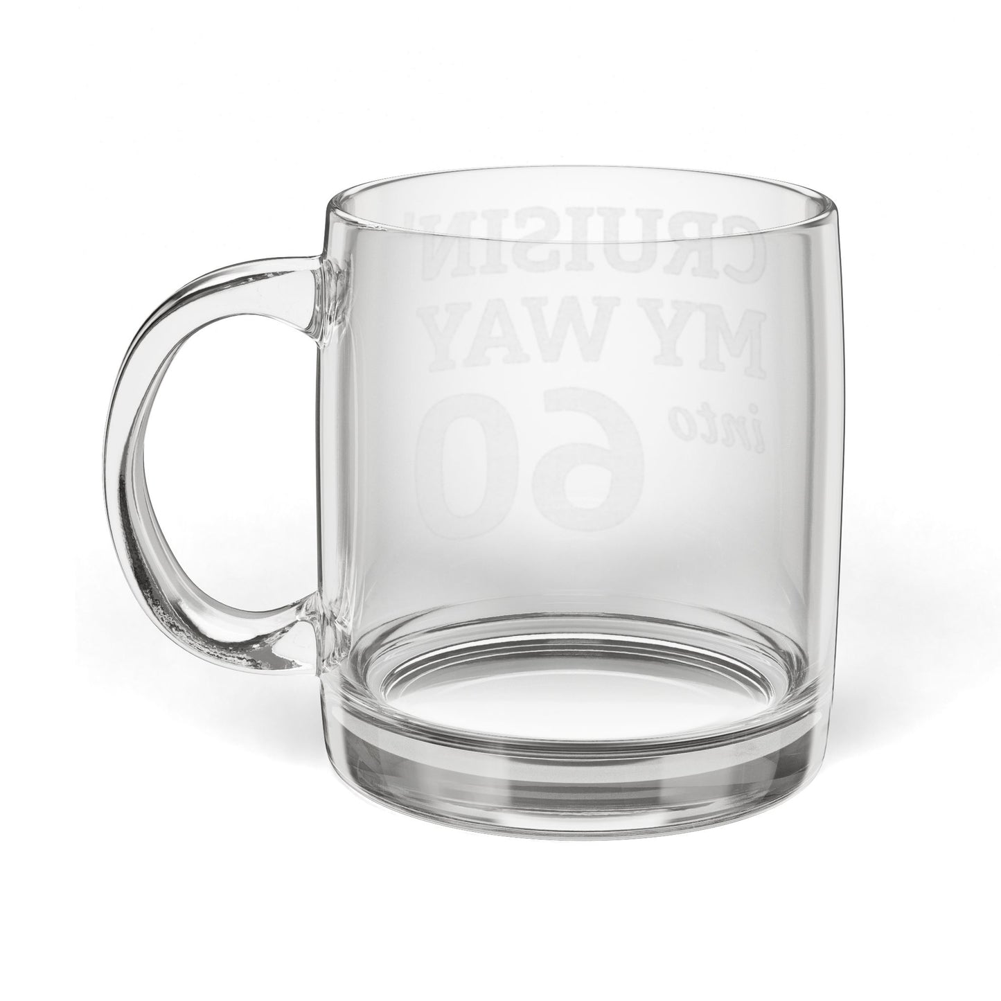 Engraved Glass Coffee Mug — 12.25 oz Clear Personalized Coffee Cup