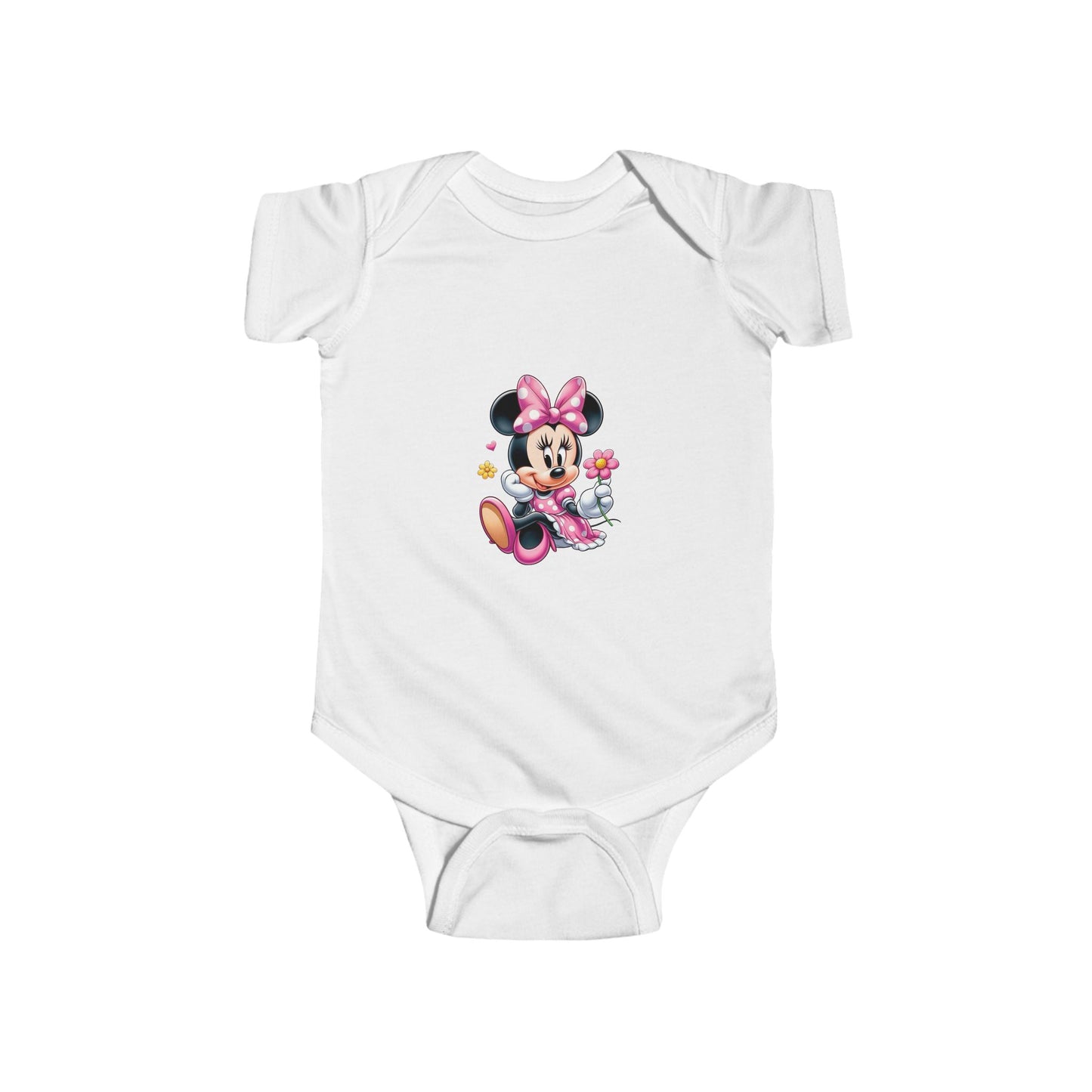 Minnie Mouse Baby Bodysuit – Pink Bow Infant Onesie