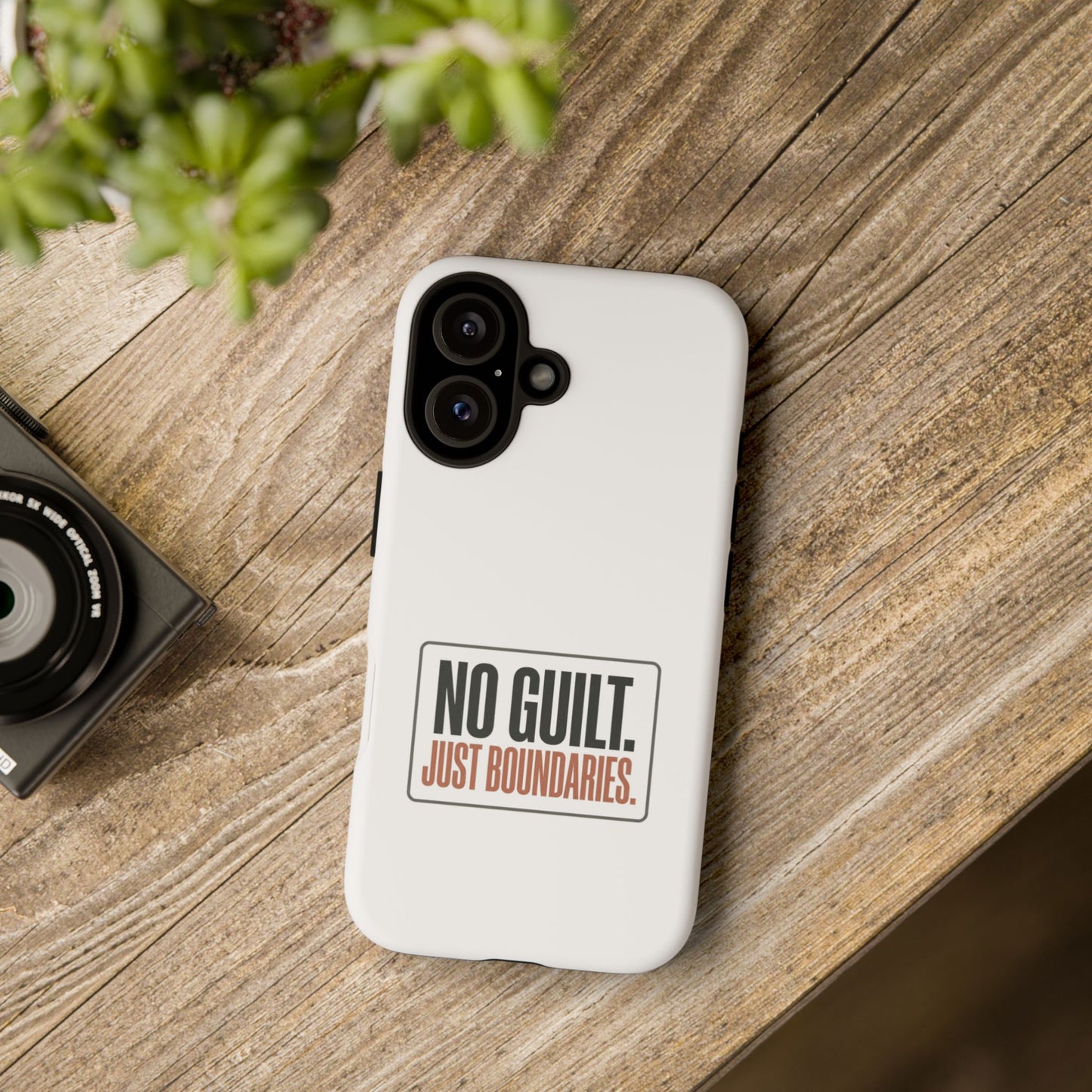 Phone Case — “No Guilt. Just Boundaries.” Motivational Protective Case