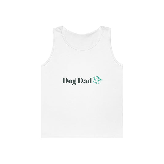 Dog Dad Tank Top — Minimal Paw Print Men’s Summer Tee