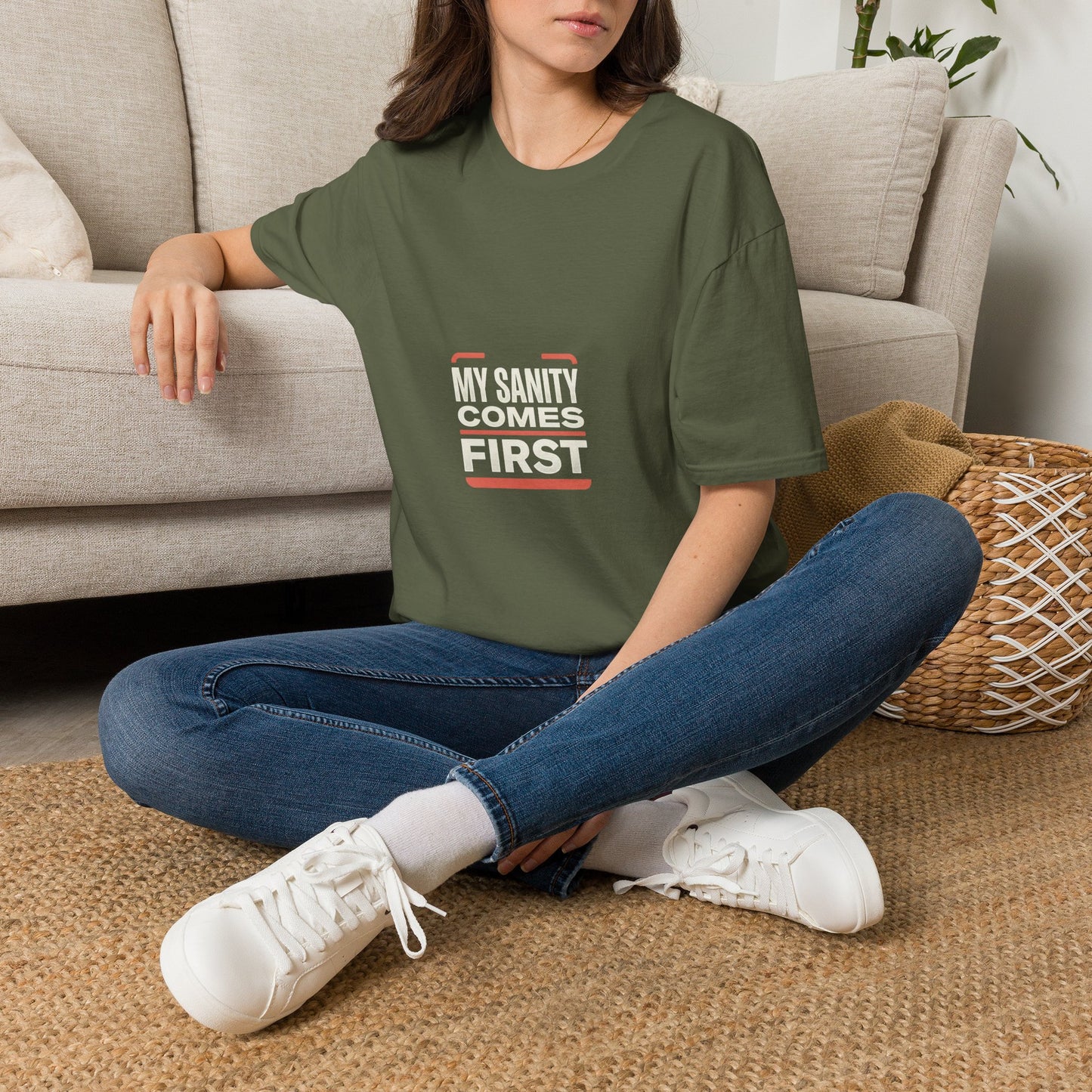 T‑Shirt — Minimal 'My Sanity Comes First' Graphic Tee
