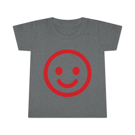 Toddler T-Shirt — Red Smiley Face Cute & Playful Kids Tee