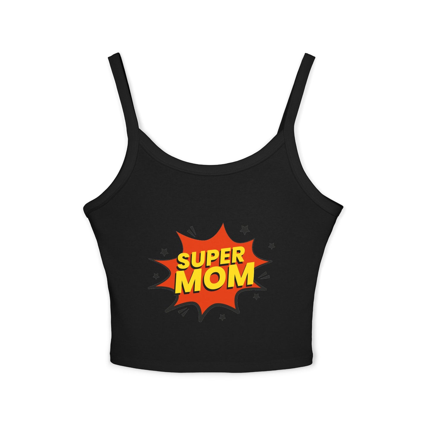 Super Mom Spaghetti Strap Tank Top – Comic-Style Mother's Day Gift