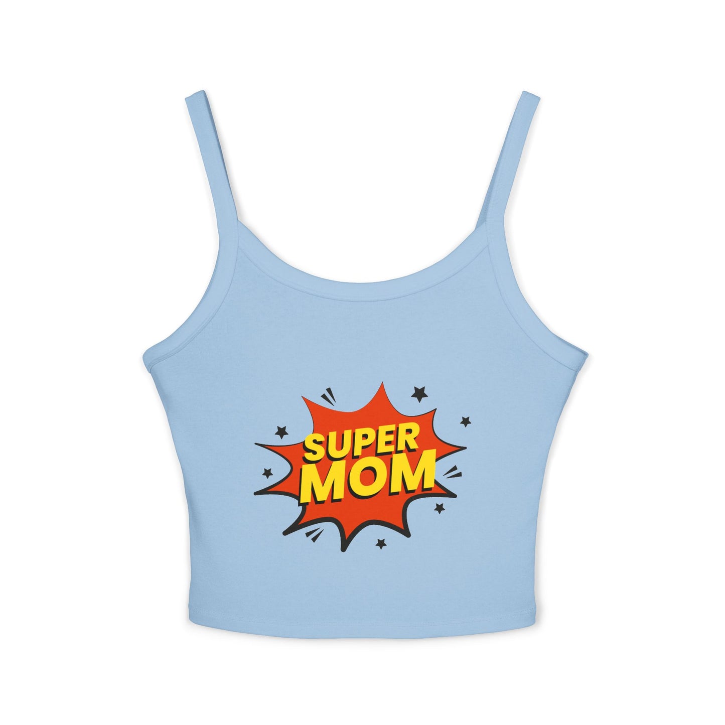 Super Mom Spaghetti Strap Tank Top – Comic-Style Mother's Day Gift