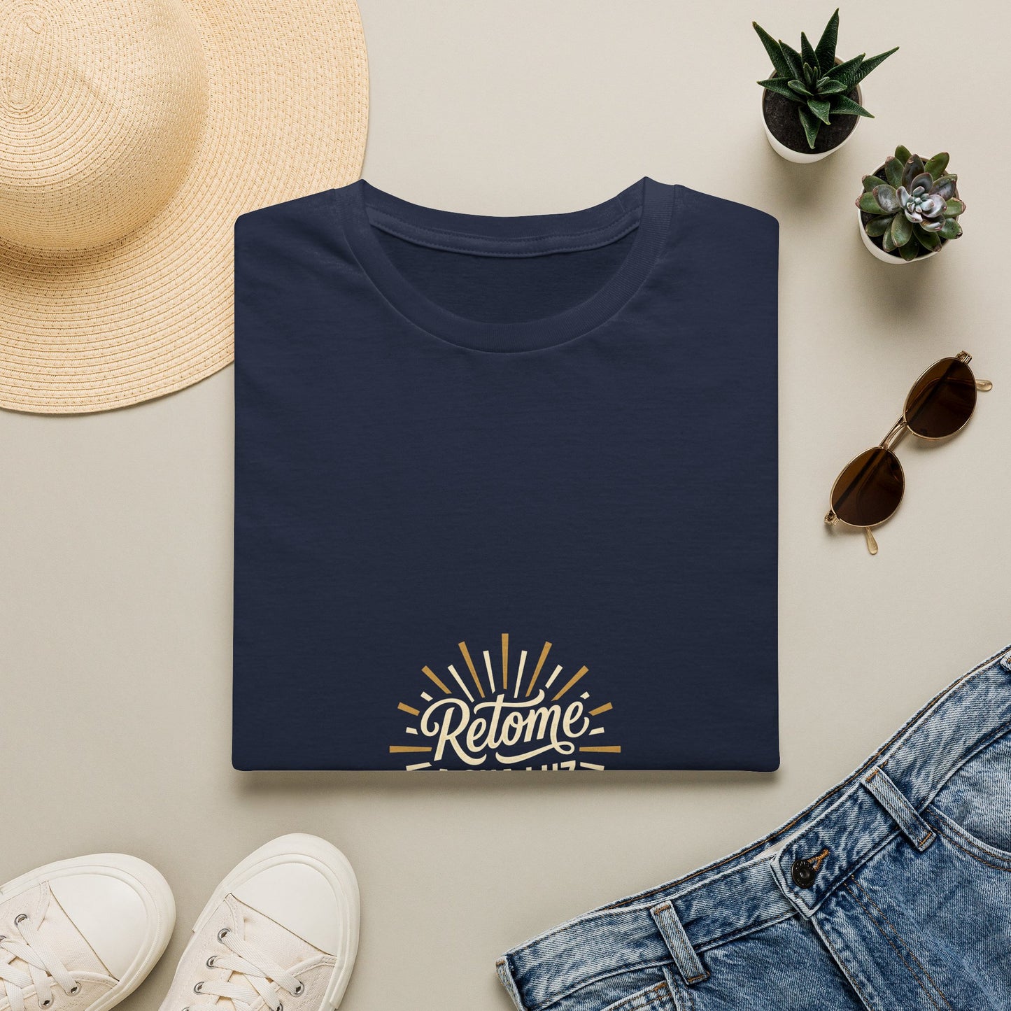 Camiseta — "Retome a sua luz" (Estampa Sunburst)
