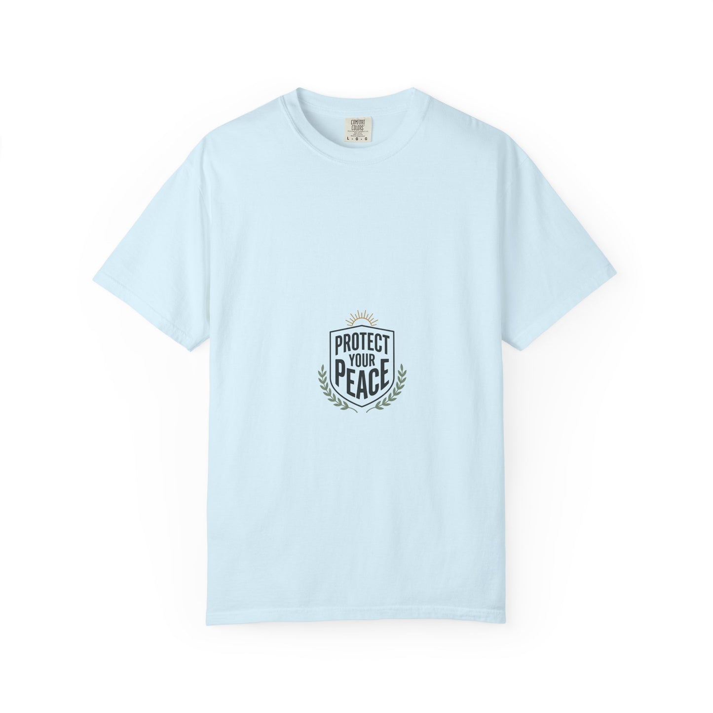 Protect Your Peace T-Shirt — Minimal Shield Graphic, Inspirational Casual Tee